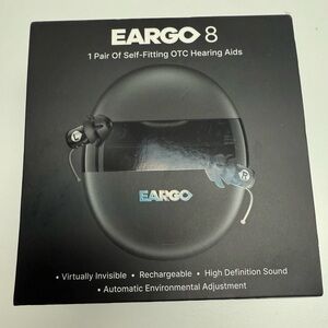 Eargo 8 Self Fitting Virtually Invisible Hearing Aids BRAND NEW, Never Opened